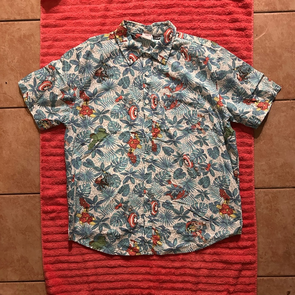 Tropical Floral Avengers Men's Shirt